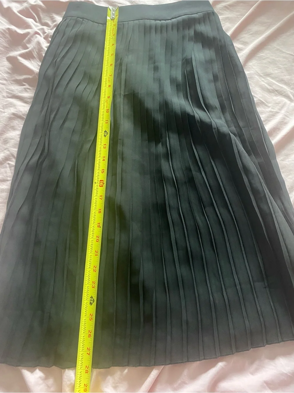 J Crew Black Pleated Midi Skirt